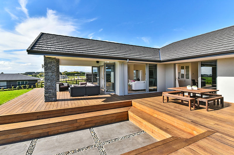 sunken deck on award winning home