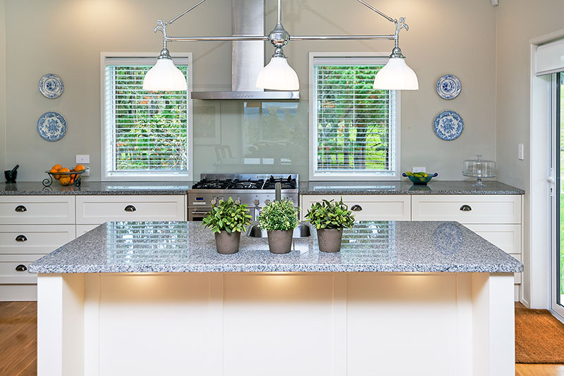 Beautiful traditional kitchen in Award winning Colonial style home. Granite benchtop and feature lights